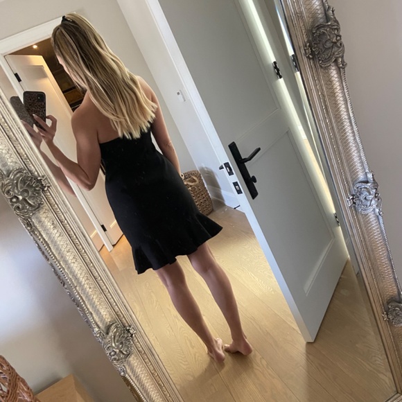 Likely black ruffle mini dress - size 6 - worn once, brand new condition - Picture 2 of 3